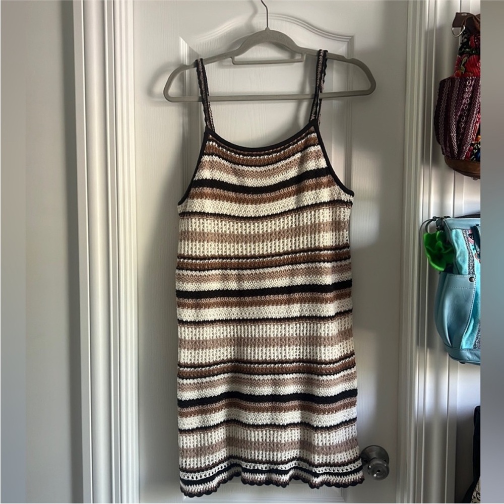 American Eagle Outfitters stripped crochet dress